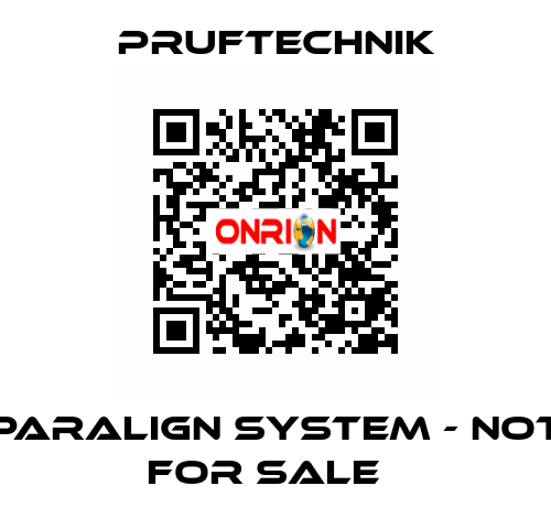 PARALIGN system - not for sale   Pruftechnik