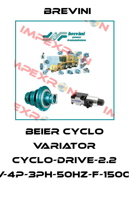 BEIER CYCLO VARIATOR CYCLO-DRIVE-2.2 KW-380V-4P-3PH-50HZ-F-1500RPM-1:17  Brevini