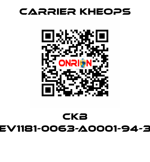 CKB CEV1181-0063-A0001-94-38  Carrier Kheops