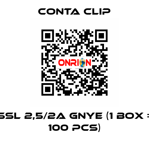 SSL 2,5/2A GNYE (1 box = 100 pcs) Conta Clip