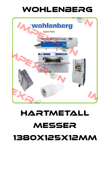 Hartmetall Messer 1380x125x12mm  Wohlenberg