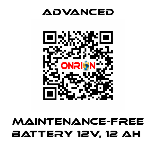 Maintenance-Free Battery 12V, 12 Ah  Advanced
