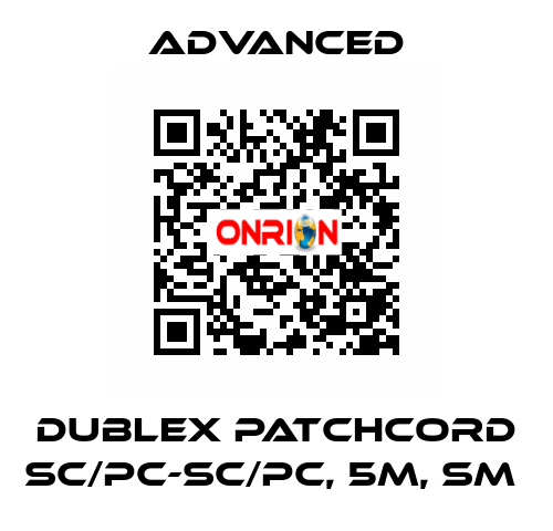 Dublex Patchcord SC/PC-SC/PC, 5m, SM  Advanced