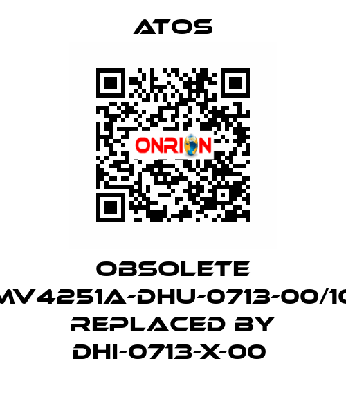 OBSOLETE MV4251A-DHU-0713-00/10 Replaced by DHI-0713-X-00  Atos