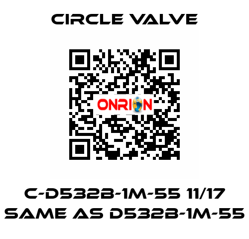 C-D532B-1M-55 11/17 same as D532B-1M-55 Circle Valve
