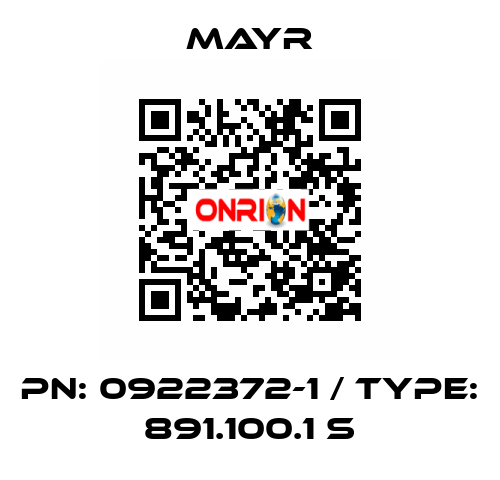 PN: 0922372-1 / Type: 891.100.1 S Mayr
