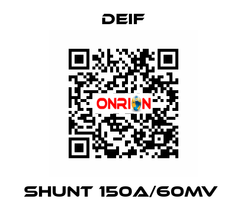 SHUNT 150A/60MV  Deif