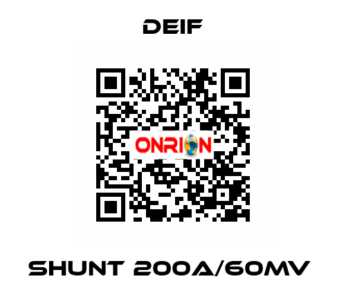 SHUNT 200A/60MV  Deif