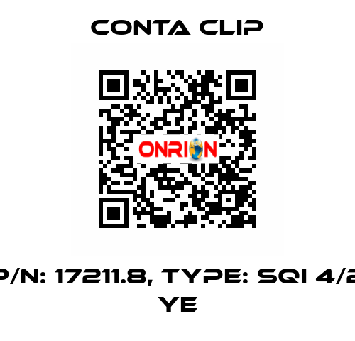 P/N: 17211.8, Type: SQI 4/2 YE Conta Clip