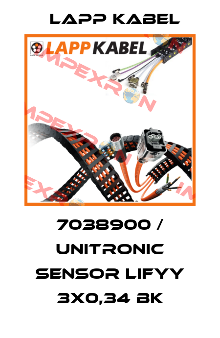 7038900 / UNITRONIC SENSOR LifYY 3x0,34 BK Lapp Kabel