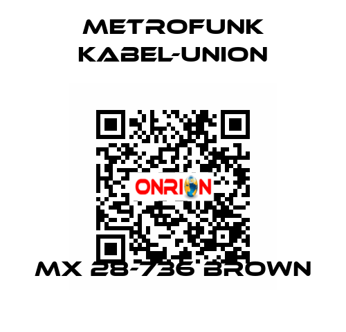 MX 28-736 brown METROFUNK KABEL-UNION