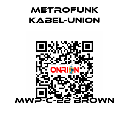 MWP-C-22 brown METROFUNK KABEL-UNION