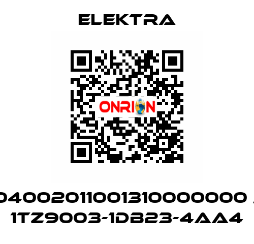 04002011001310000000 / 1TZ9003-1DB23-4AA4 ELEKTRA