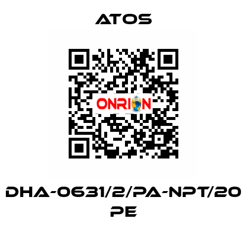 DHA-0631/2/PA-NPT/20 PE Atos