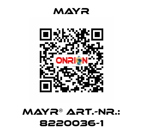 mayr® Art.-Nr.: 8220036-1 Mayr