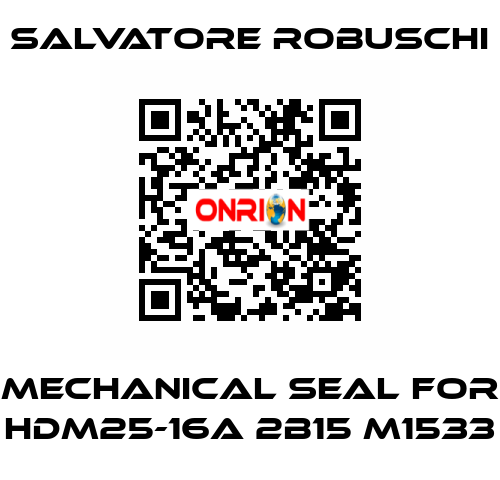mechanical seal for HDM25-16A 2B15 M1533 SALVATORE ROBUSCHI