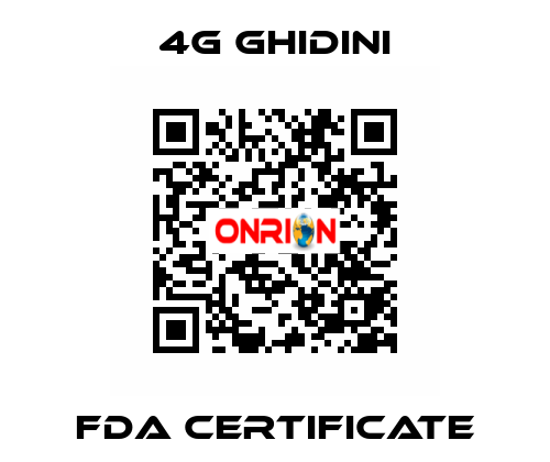 FDA Certificate 4G Ghidini