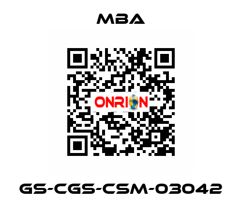 GS-CGS-CSM-03042 MBA