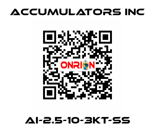 AI-2.5-10-3KT-SS ACCUMULATORS INC