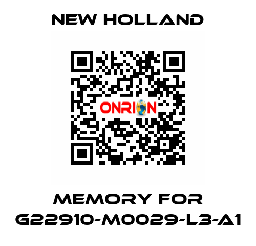 memory for G22910-M0029-L3-A1 New Holland