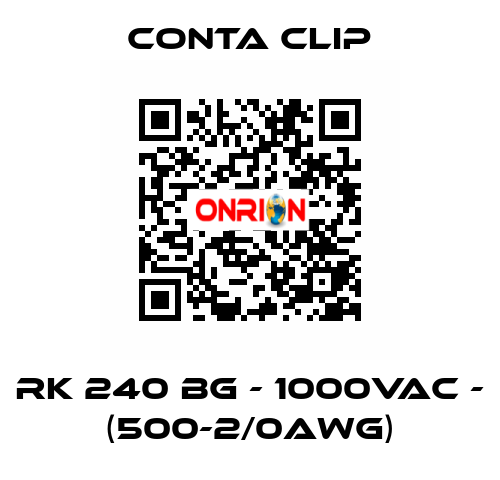 RK 240 BG - 1000VAC - (500-2/0AWG) Conta Clip