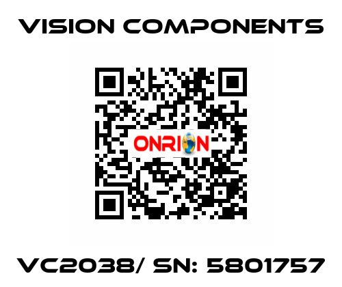 VC2038/ SN: 5801757 Vision Components