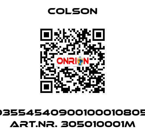03554540900100010805  ART.NR. 305010001M Colson