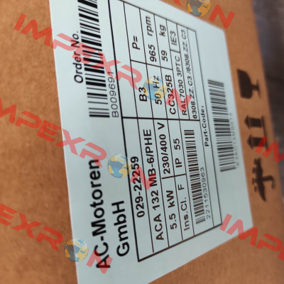 ACA 132 MB 6/PHE (Design: IM B3) AC Motoren