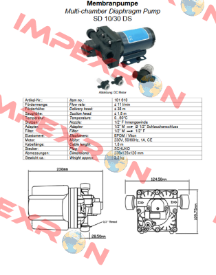 SD 10/30 DS / 101 610 Flojet Pump