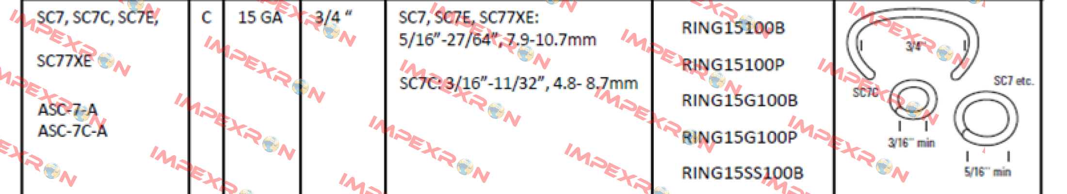 RING15G100P-ASC Ample
