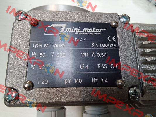 P/N: 004V--A33--2V, Type MC 160P2 20 B5 Minimotor