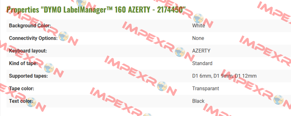 Azerty keyboard (2174450) DYMO