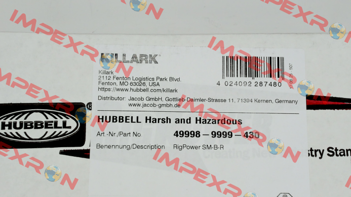 SM-B-R COLOR RED Hubbell
