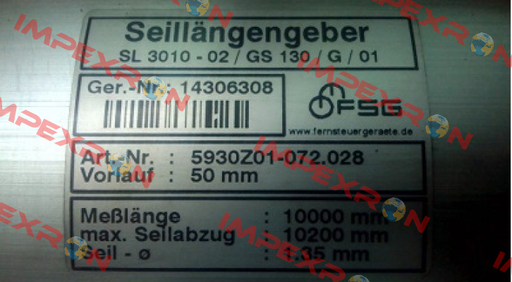 5930Z01-072.028 / SL3010-PK1023MII-GS130 FSG Fernsteuergeräte