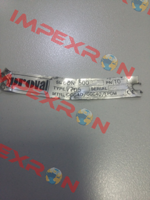 Type: V705 GGG40/GGG40/EPDM DN500  Proval