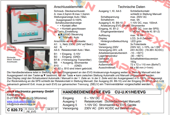 CU-U.K1/HE/EVG  Rinck Electronic