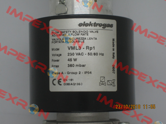 VML-3-RP1 - 230 VAC - 50/60 Hz - 360 mbar (stock) Elektrogas