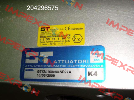 GTXN.160x90.DA.NP27A.F10/F12.000 / 58045 GT Attuatori
