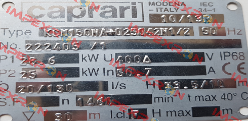 TF02105( for KCM150NA+025042N1/2) CAPRARI