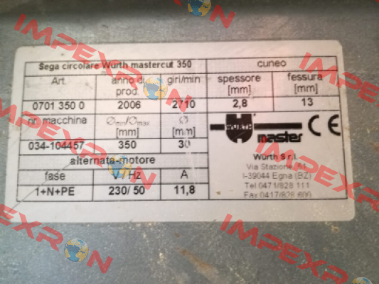 P/N: BDA08110CS, Type: BDA STASTO