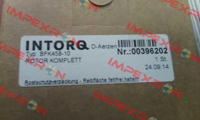 BFK458/Rotor  Intorq