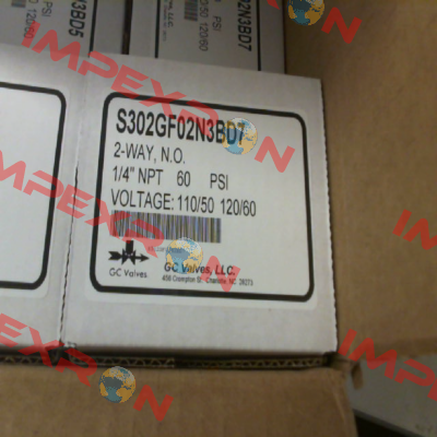 S301GF02N3BD7 GC Valves