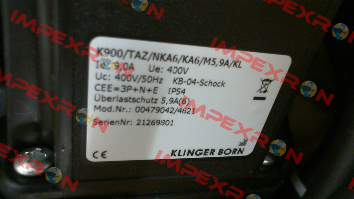 P/N: 0047.9042, Type: K900/TAZ/NKA6/KA6/M5,9A/KL Klinger Born