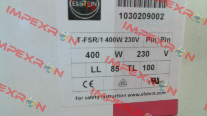T-FSR/1 (= T-FSR) 400 W 230 V Elstein