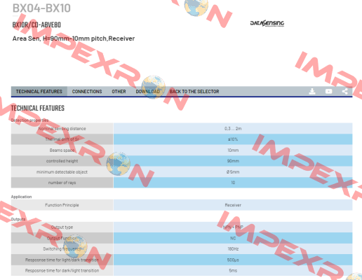 BX10R/CD-ABVE80 Micro Detectors / Diell (now Datasensing)