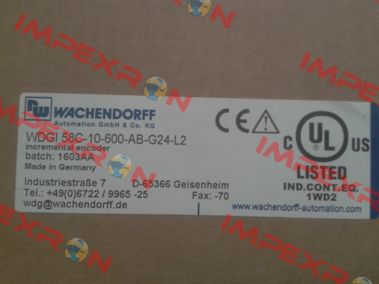 Coupling 10mmx40mm for encoder WDGI 58C-10-600-AB-G24-L2  Wachendorff