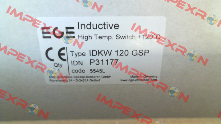p/n: P31177, Type: IDKW 120 GSP Ege