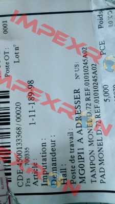 CDE 4500133368/20 ARTICLE:1-11-189-98 FOR  M 400 L   MATTEI