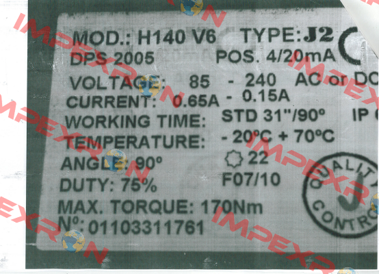 H140 V6 J+J Automation
